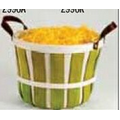 Wicker Gift Baskets 2 w/ Green Trim (10 1/2"x8"x10")